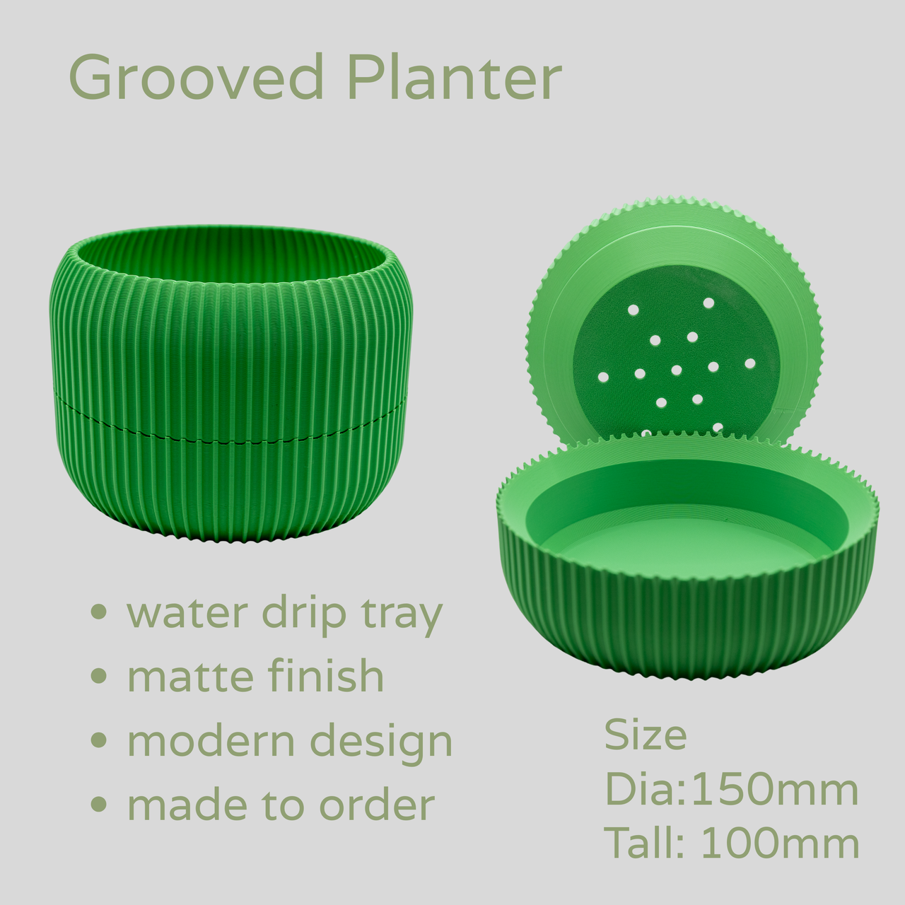 Grooved planter - Unicorn Fart Productions