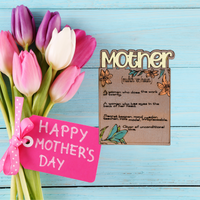 Mother Days Plaque - Mother 2 layer - Unicorn Fart Productions