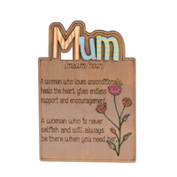 Mother Days Plaque - Mum - Unicorn Fart Productions