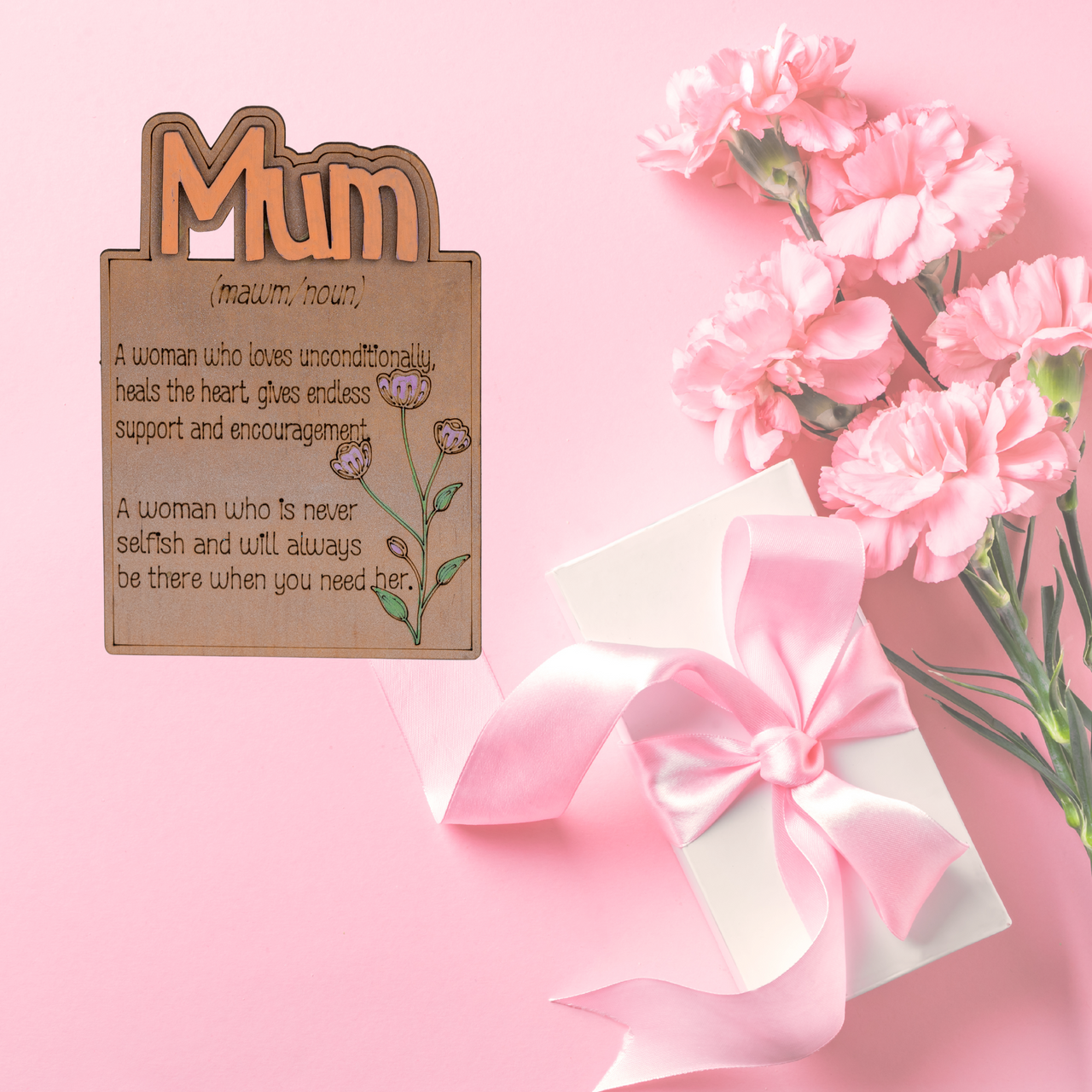 Mother Days Plaque - Mum raised - Unicorn Fart Productions