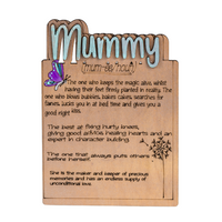 Mother Days Plaque - Mummy - Unicorn Fart Productions