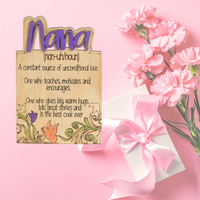 Mother Days Plaque - Nana Noun - Unicorn Fart Productions
