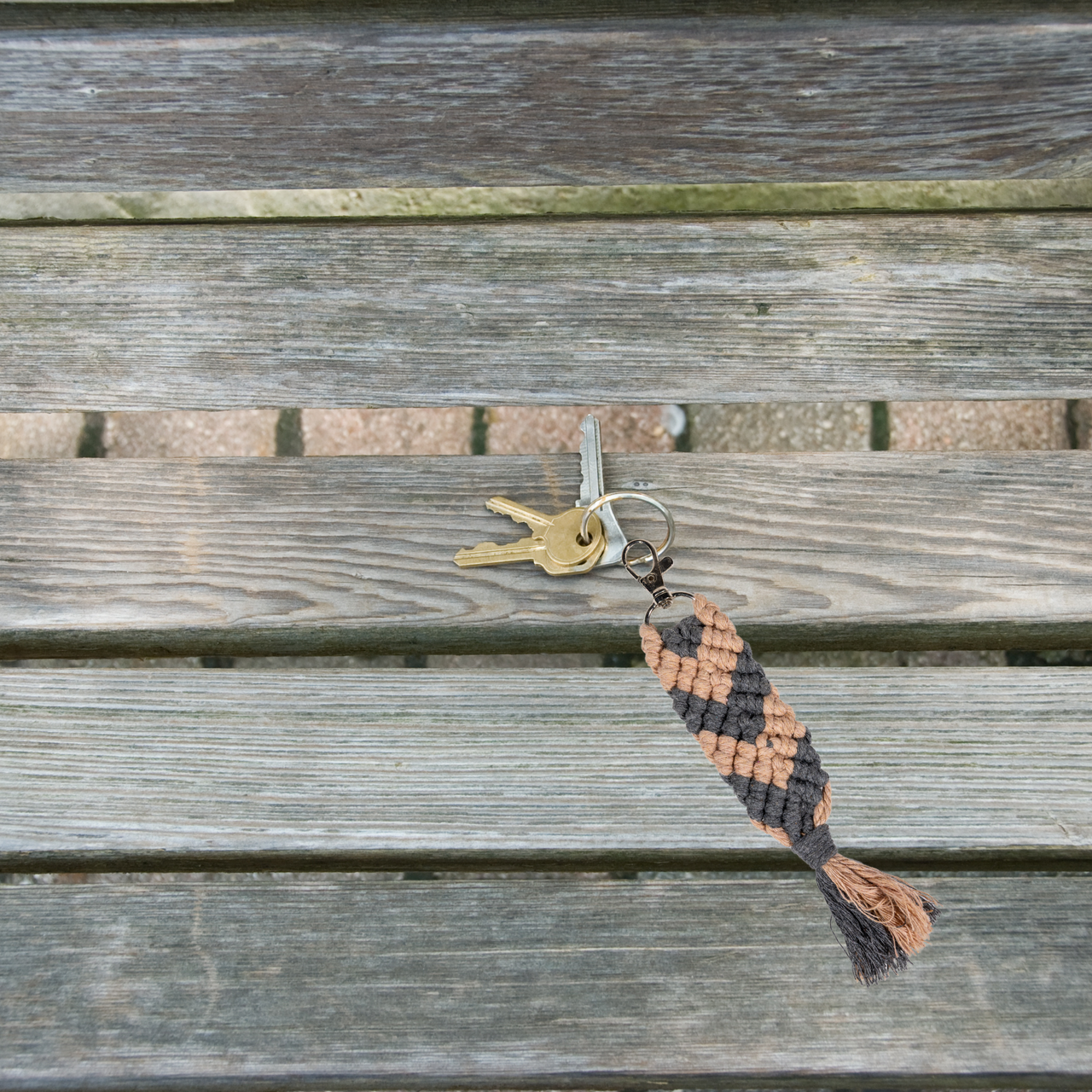 Handmade Macrame Keychain - Unicorn Fart Productions