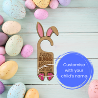 Personalised Easter Bunny Door Hanger - Unicorn Fart Productions