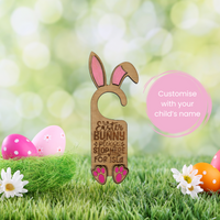 Personalised Easter Bunny Door Hanger - Unicorn Fart Productions