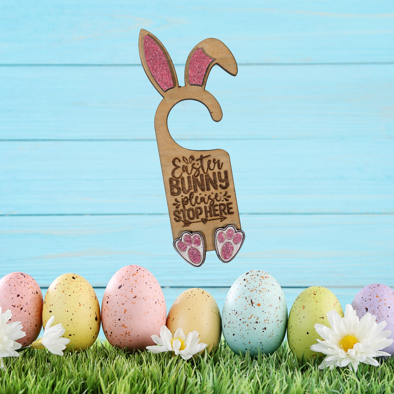Easter Bunny Door Hanger - Unicorn Fart Productions