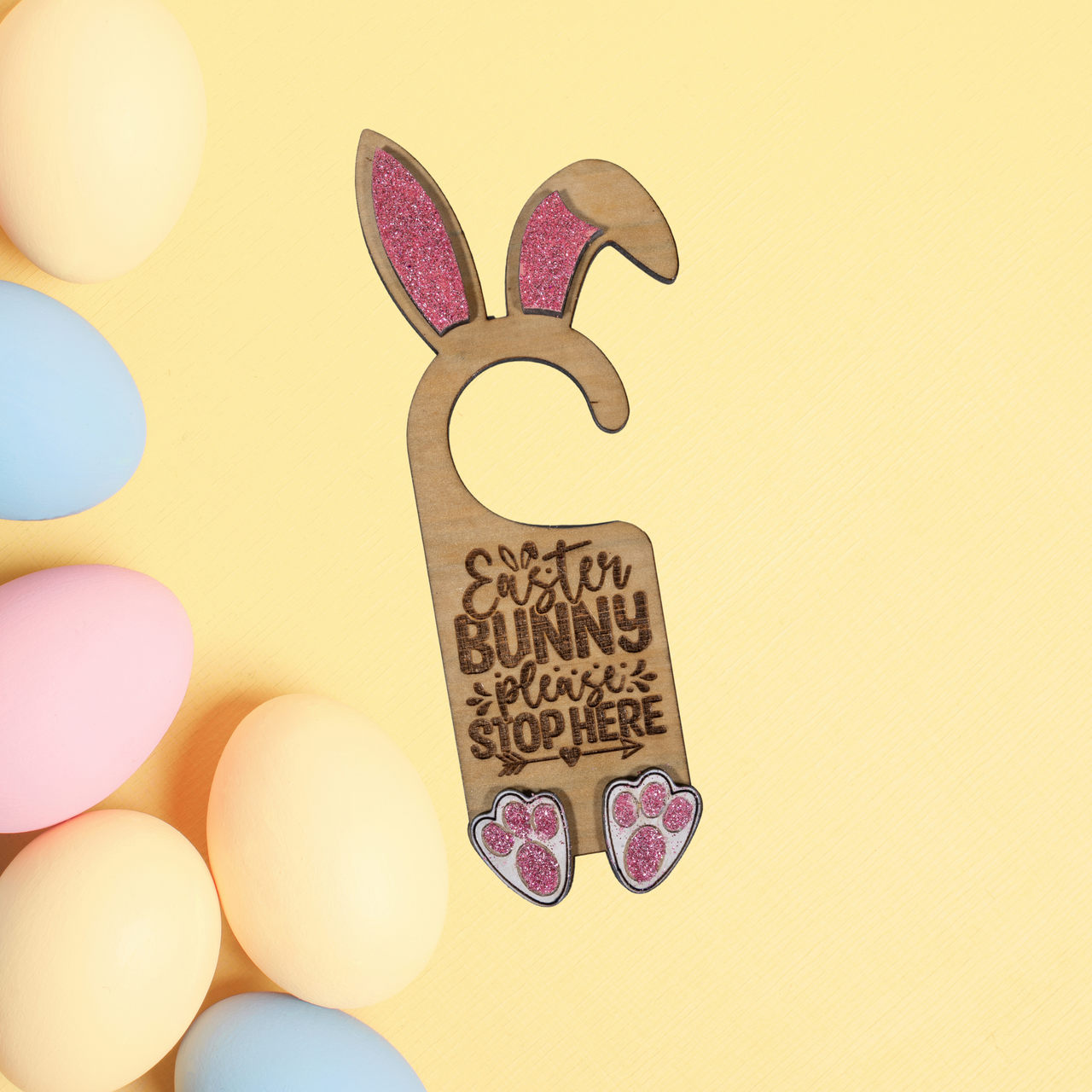 Easter Bunny Door Hanger - Unicorn Fart Productions