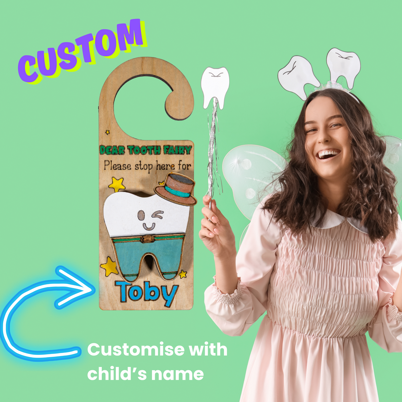Custom Tooth Fairy Hanger - Unicorn Fart Productions