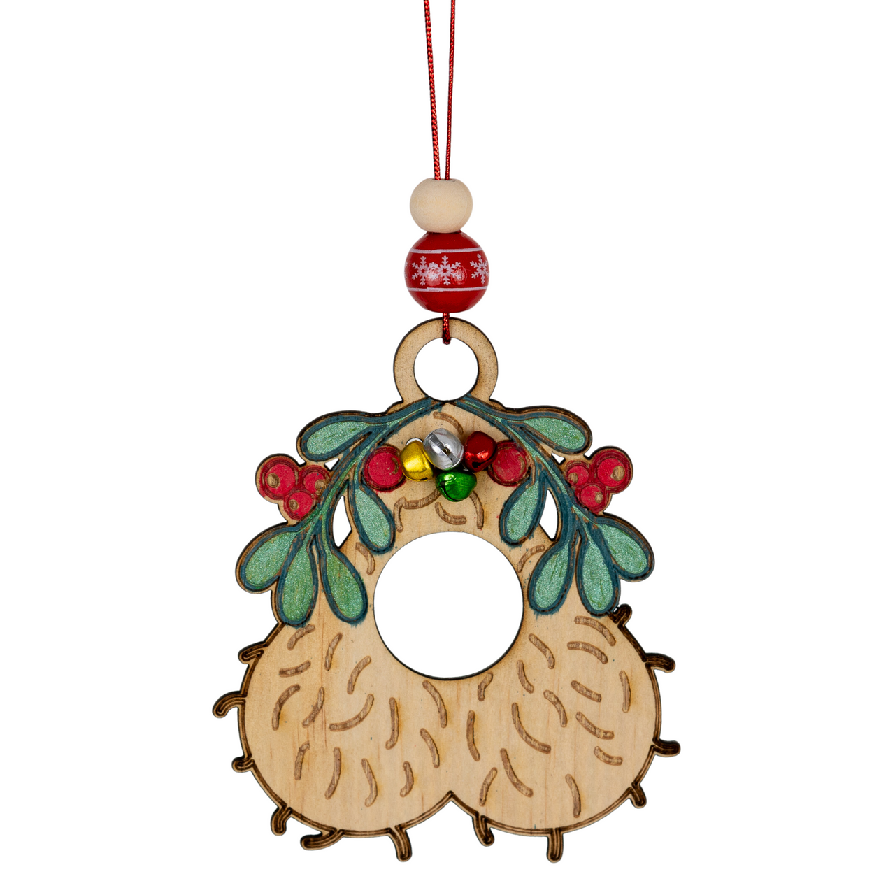 Mistletoe Mischief Ornament - Unicorn Fart Productions