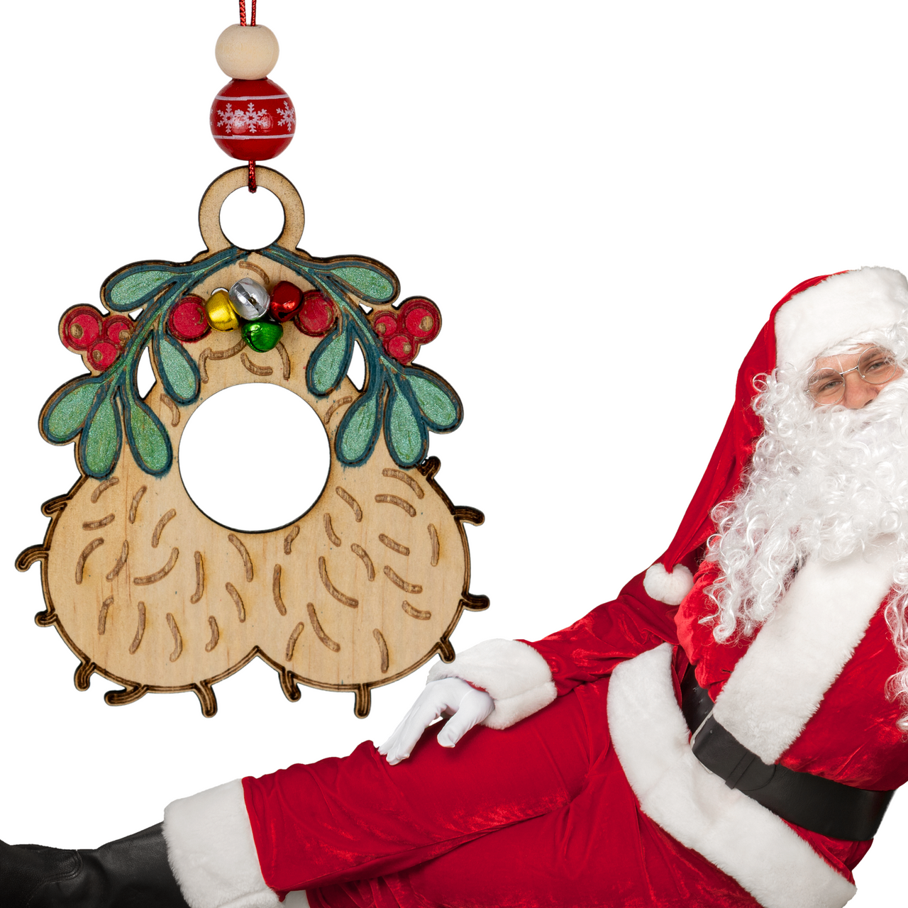 Mistletoe Mischief Ornament - Unicorn Fart Productions