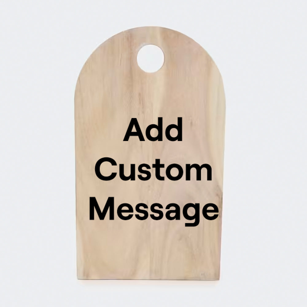 Personalised Arch Blonde Wooden Serving Board  - Custom