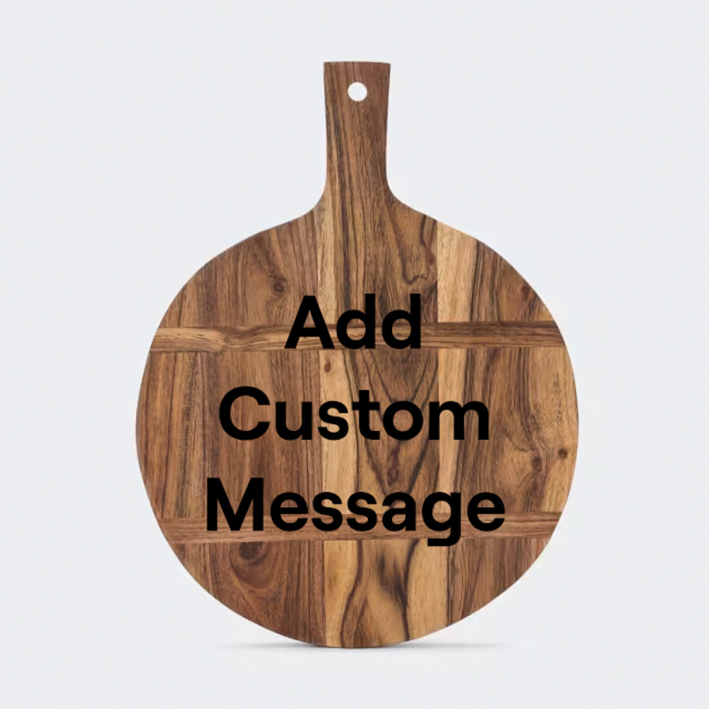 Personalised Round Paddle Wooden Board with a handle - Custom