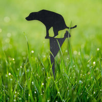 Thumbnail for Handmade plant stakes with a difference - Pooping Dog - Black
