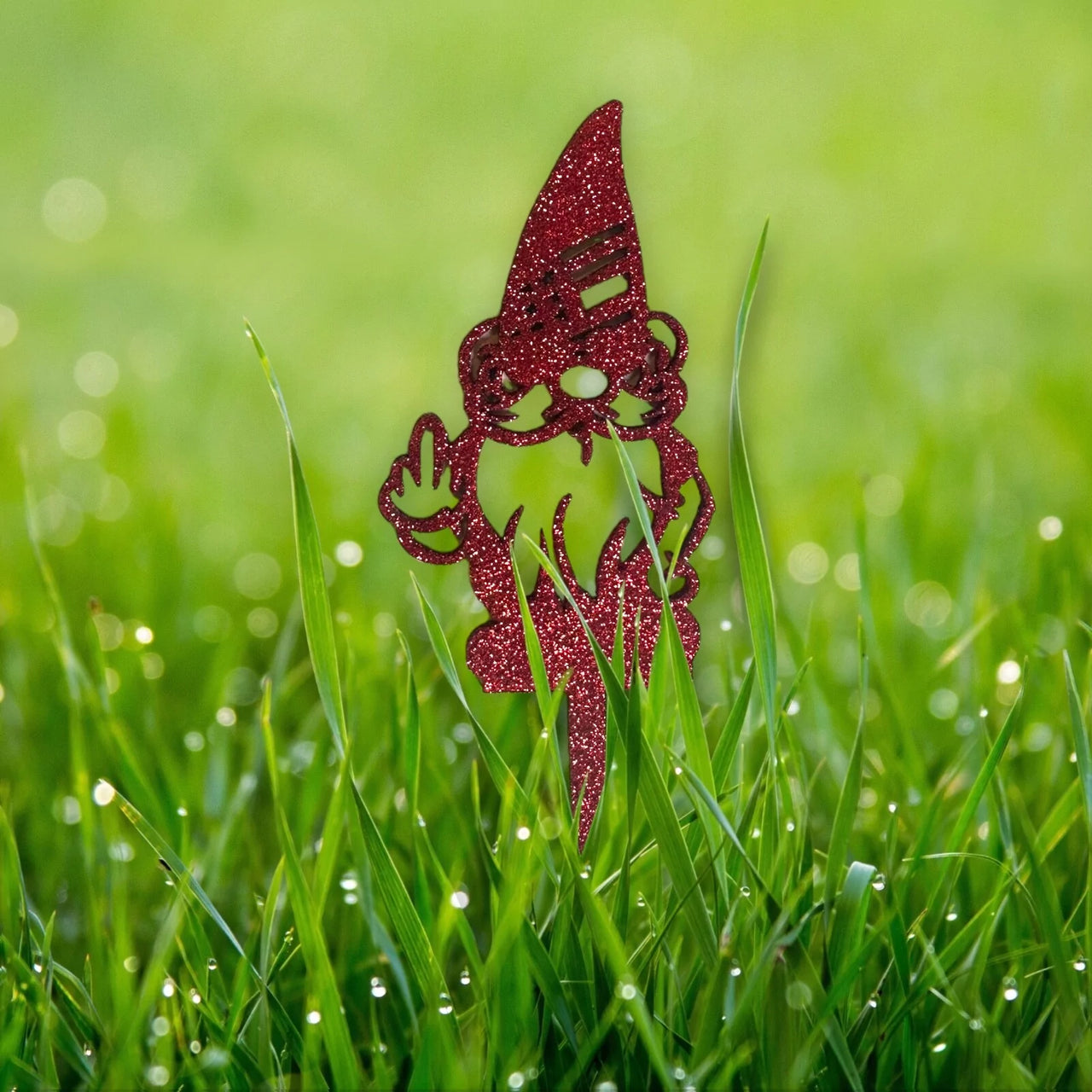 Handmade plant stakes with a difference - Sparkling Red Wizard