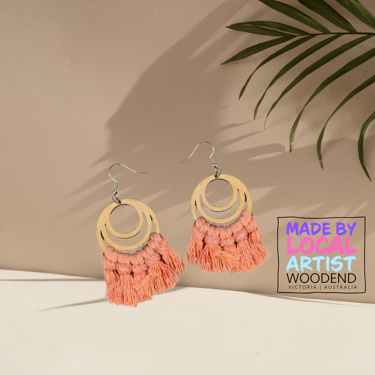 Macramé Earrings - Circles - Unicorn Fart Productions