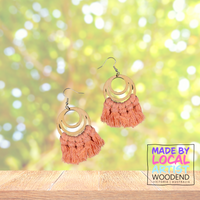 Macramé Earrings - Circles - Unicorn Fart Productions