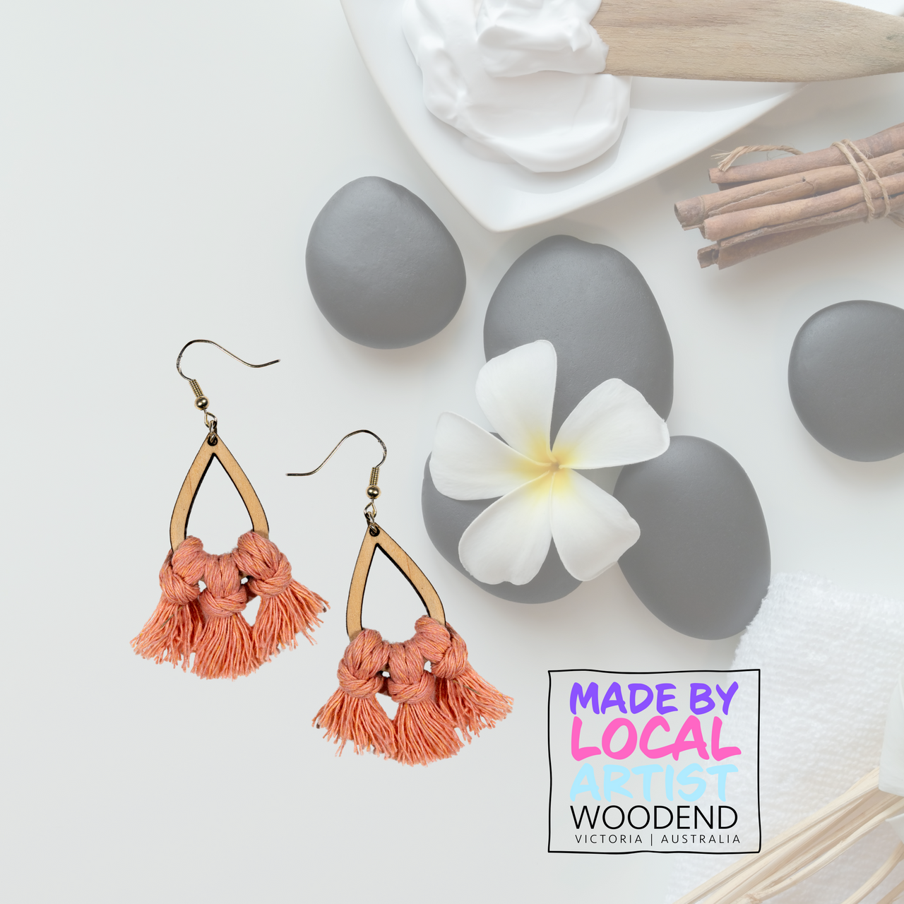 Macramé Earrings - Drop - Unicorn Fart Productions