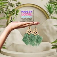 Macramé Earrings - Diamond - Unicorn Fart Productions