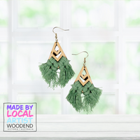 Macramé Earrings - Diamond - Unicorn Fart Productions