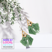 Macramé Earrings - Diamond - Unicorn Fart Productions