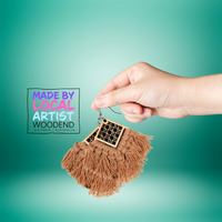 Macramé Earrings - Square Lattice - Unicorn Fart Productions