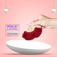 Macramé Earrings -Triangle Round - Unicorn Fart Productions