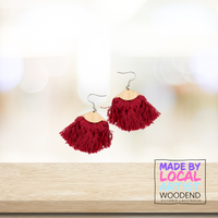 Macramé Earrings -Triangle Round - Unicorn Fart Productions