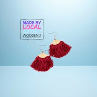 Macramé Earrings -Triangle Round - Unicorn Fart Productions