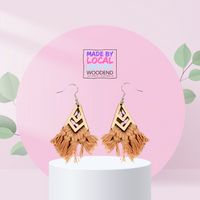 Macramé Earrings - Diamond - Unicorn Fart Productions