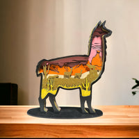 Thumbnail for 3D Layered Wall Art - Llama