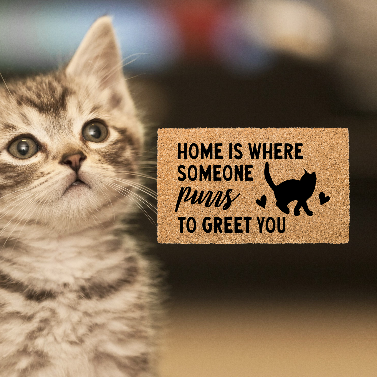 Puss comes to greet you Doormat - Unicorn Fart Productions