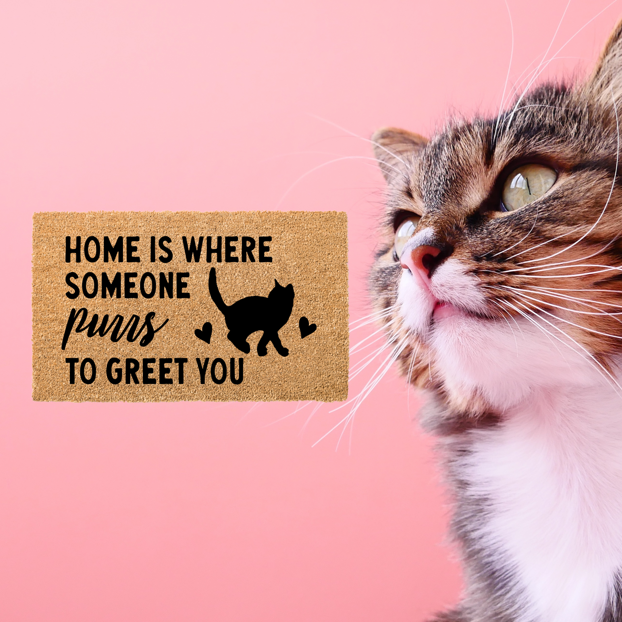 Puss comes to greet you Doormat - Unicorn Fart Productions