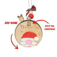 Personalised Christmas Countdown Ornaments - Unicorn Fart Productions