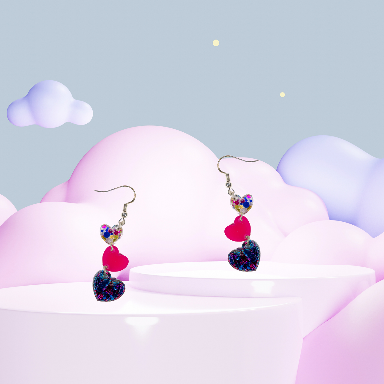 Dreamy Triple Heart - Unicorn Fart Productions