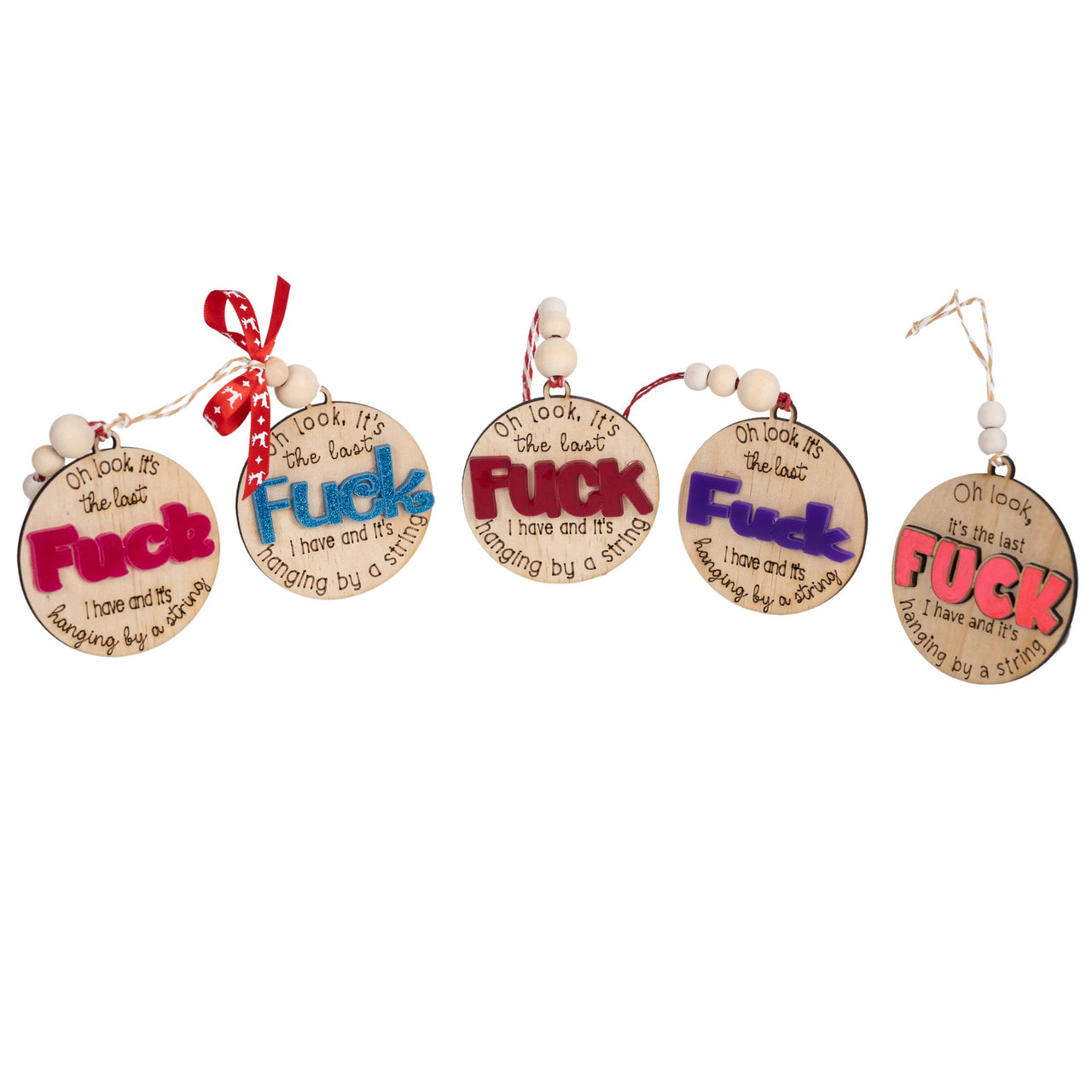 The Last F**k: Hanging by a String Xmas Tree Decoration - Unicorn Fart Productions