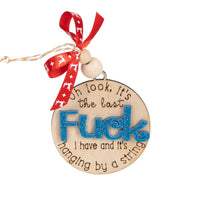 The Last F**k: Hanging by a String Xmas Tree Decoration - Unicorn Fart Productions