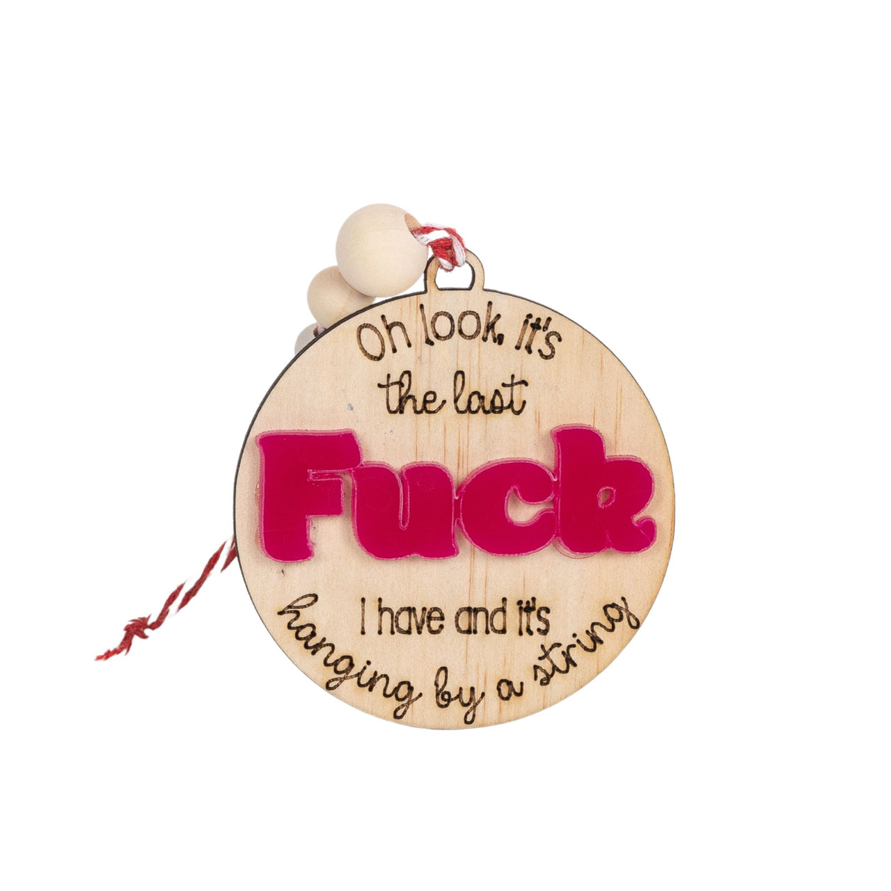 The Last F**k: Hanging by a String Xmas Tree Decoration - Unicorn Fart Productions