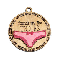 Friends are like Good Undies Tree Decoration - Pick your Colour - Unicorn Fart Productions