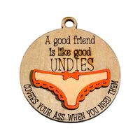 Friends are like Good Undies Tree Decoration - Pick your Colour - Unicorn Fart Productions