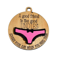 Friends are like Good Undies Tree Decoration - Pick your Colour - Unicorn Fart Productions