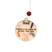 Definitely on the Naughty List Ornaments - Unicorn Fart Productions