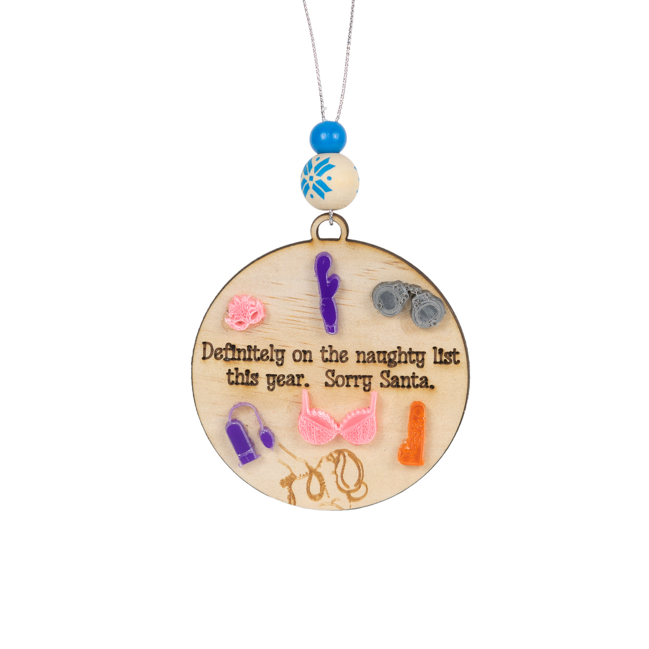 Definitely on the Naughty List Ornaments - Unicorn Fart Productions