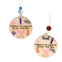 Definitely on the Naughty List Ornaments - Unicorn Fart Productions