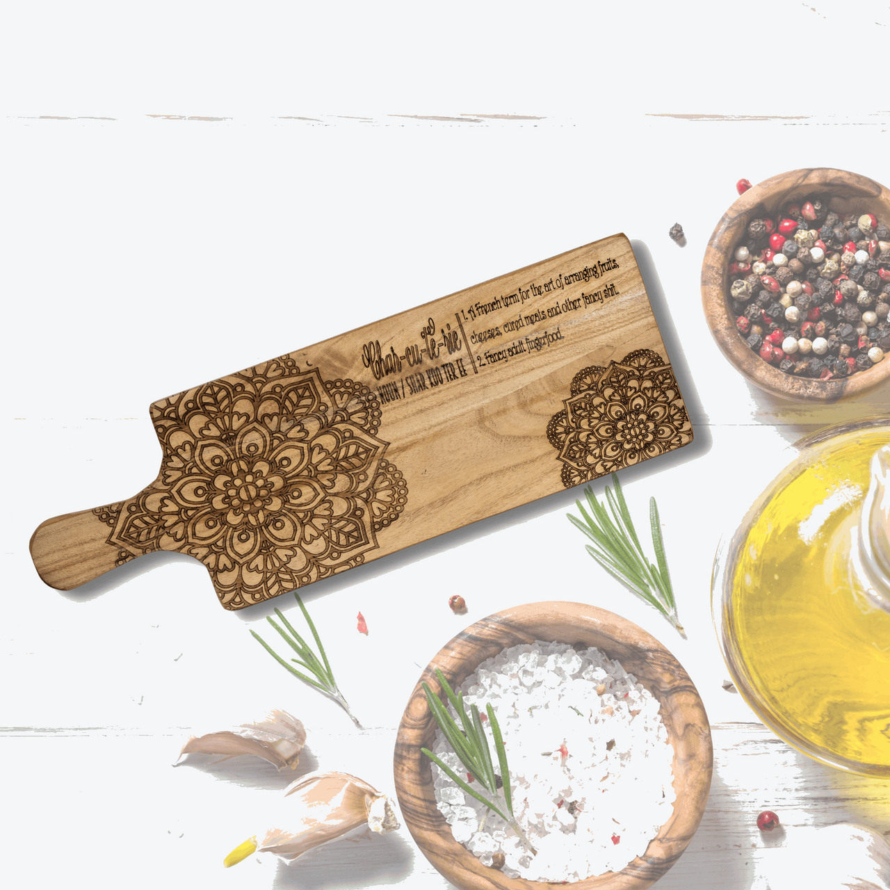 Charcuterie Serving Board with Handle - Unicorn Fart Productions