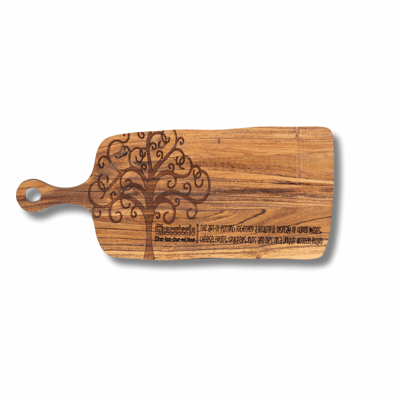 Charcuterie with Tree Serving Board With Handle - Unicorn Fart Productions