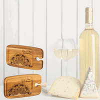 Cheese / Wine Board Pair- Wine & Cheese, Pairs well with Friends Pattern - Unicorn Fart Productions