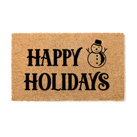 Happy Holidays Snowman  Doormat - Unicorn Fart Productions