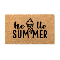 Hello Summer Cone  Doormat - Unicorn Fart Productions
