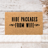 Hide Packages from Wife  Doormat - Unicorn Fart Productions