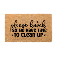 Knock so we have time to clean up Doormat - Unicorn Fart Productions